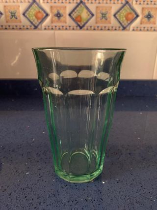 6 vasos verde agua