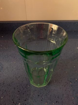 6 vasos verde agua