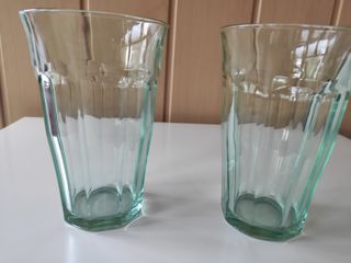6 vasos verde agua