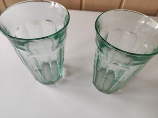 6 vasos verde agua