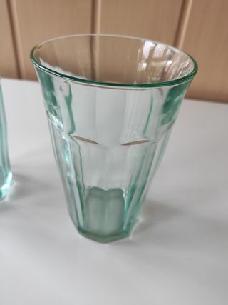 6 vasos verde agua
