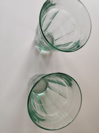 6 vasos verde agua
