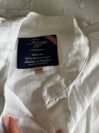 Camisa lino niño talla 12/14
