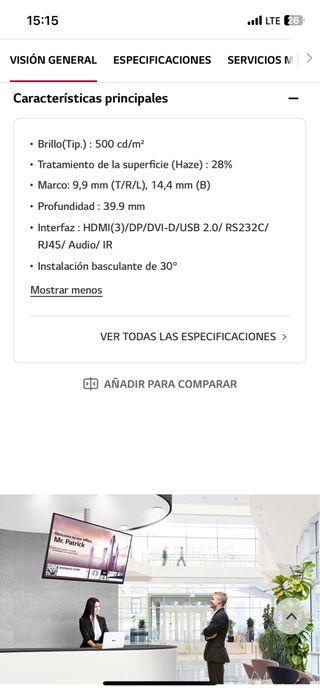 MONITOR LG 55UHSF-H CON SOPORTE