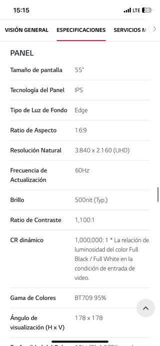 MONITOR LG 55UHSF-H CON SOPORTE