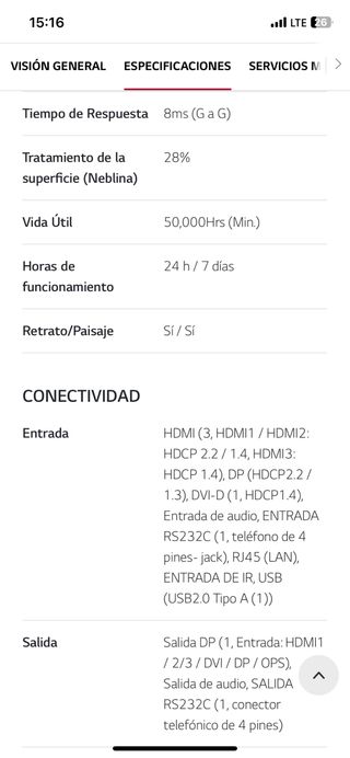 MONITOR LG 55UHSF-H CON SOPORTE
