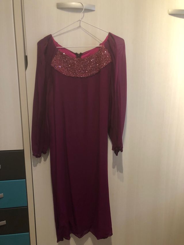 vestido fiesta midi buganvilla felipe varela