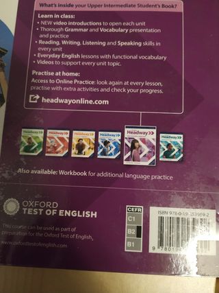 Libro inglés B2 Headway