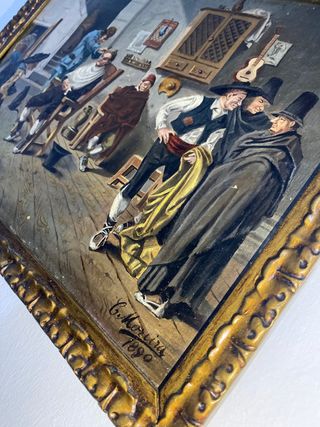 Cuadro de barberia 1890