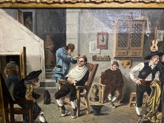 Cuadro de barberia 1890