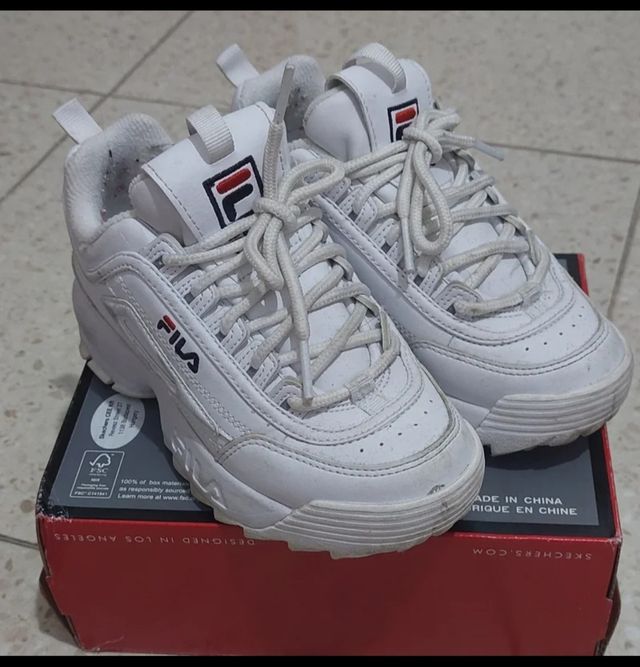 Sneakers Zapatos Fila Blancos NiÃ±a Outlet Fila Zapatillas Blancas
