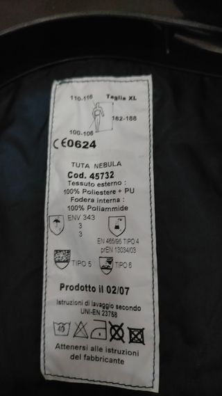 Mono o Traje impermeable.