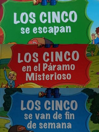 3 libros de los cinco.