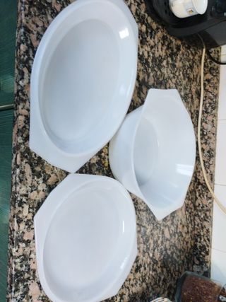 3 cacerolas arcopal,Francia 60's