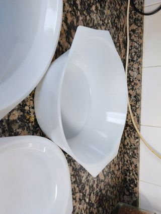 3 cacerolas arcopal,Francia 60's