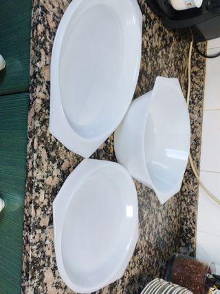 3 cacerolas arcopal,Francia 60's