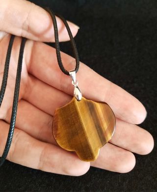 Colgante Tigre de Ojo de Tigre y Plata