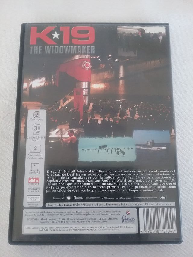 DVD original: K19 The widowmaker