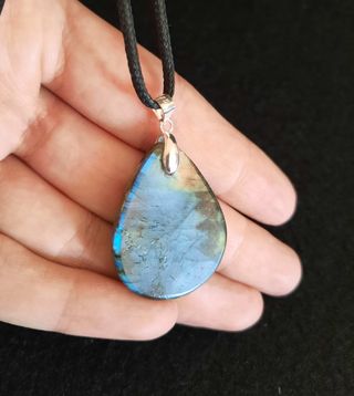 Colgante de Labradorita y Plata de Ley.