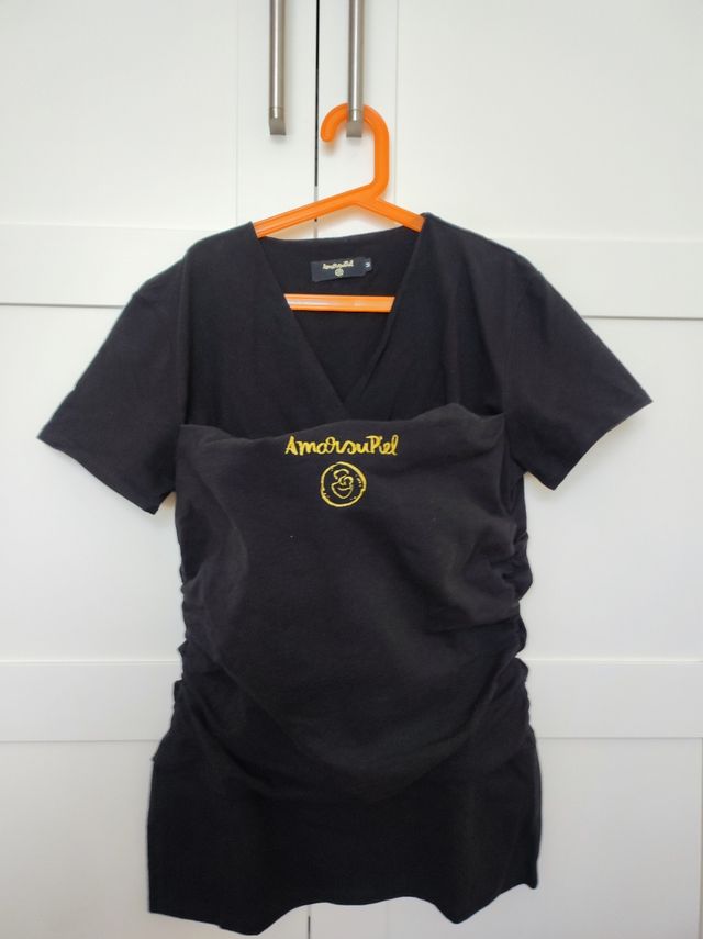 Camiseta de porteo y lactancia "Amarsupiel"