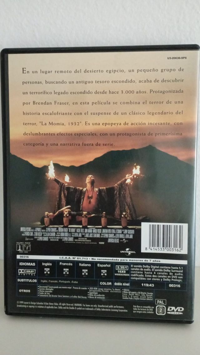 DVD original The Mummy - La Momia -