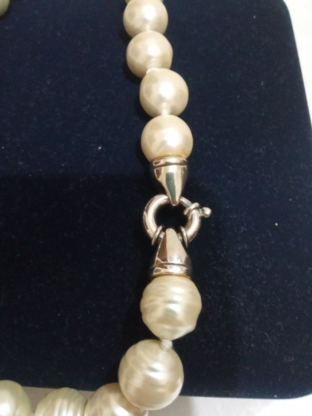 Collana di perle barocche e chiusura di argento!!!