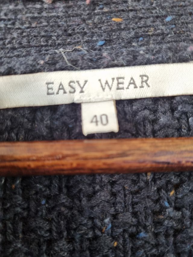 chaqueta de punto azul marino