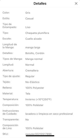 Chaleco acolchado con cremallera