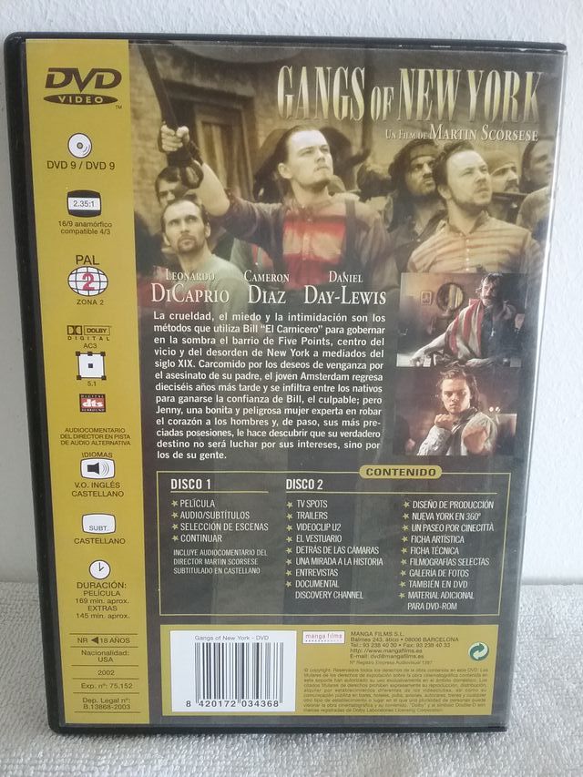 Dvd original: Gangs of New York