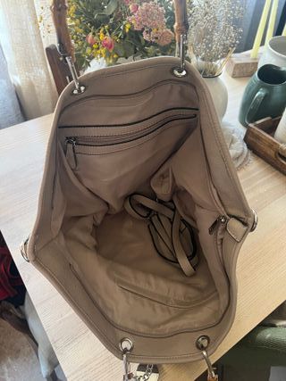 Bolso asa bambú polipiel