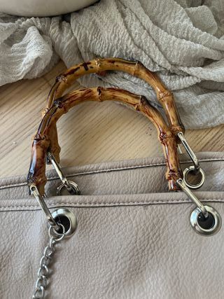 Bolso asa bambú polipiel