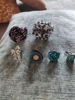 Lote 6 anillos ajustables