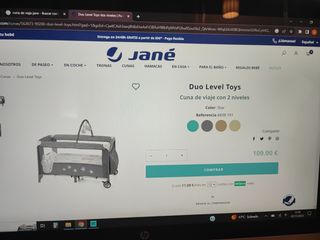 Cuna de viaje con 2 niveles Jané