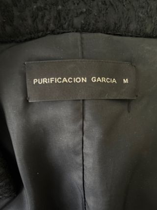 Chaquetón Purificación Garcia negra T. 38