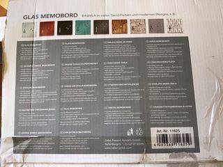 Pizarra de cristal magnética 40x40  NUEVA