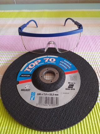 PIEDRA PARA DESBASTE Y GAFAS DE PROTE