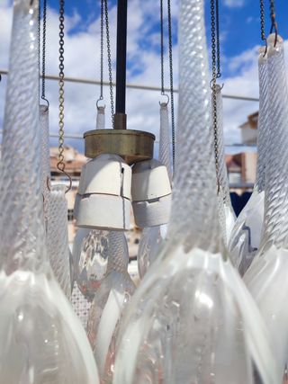 Lampara de techo cristal murano