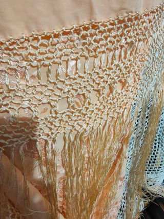 Manton de Manila color salmon