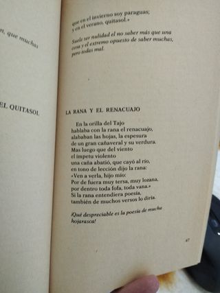 Libro. Iriarte. Fábulas literarias