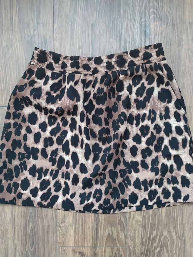 Minifalda animal print mujer M New Yorker