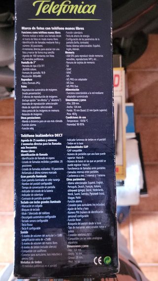 Teléfono inalámbrico + Marco digital