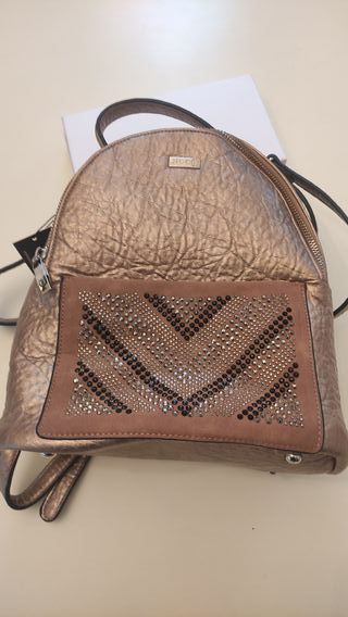 Mochila/bolso señora oro envejecido