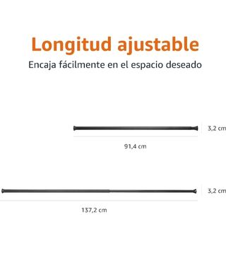 lote 10 unidadesBarra cortina extensible sin talad