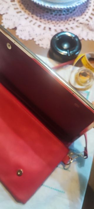 Borsa donna in pelle rossa