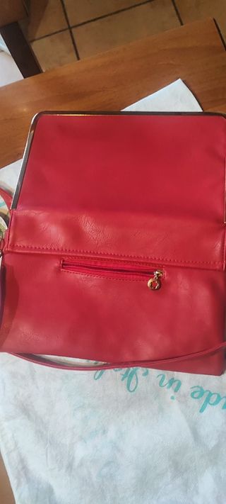 Borsa donna in pelle rossa