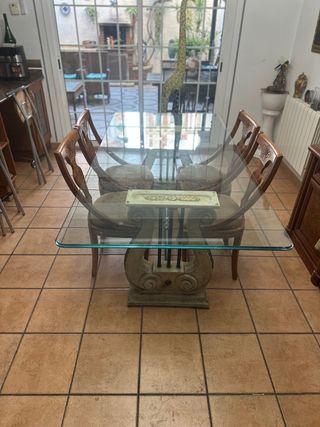 Conjunto mesa comedor y mueble