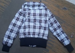 Cazadora plumifero de cuadros