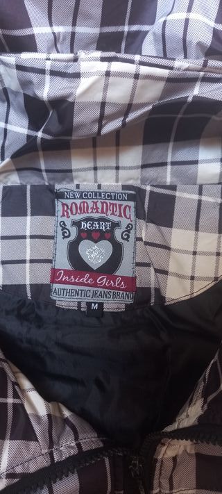 Cazadora plumifero de cuadros