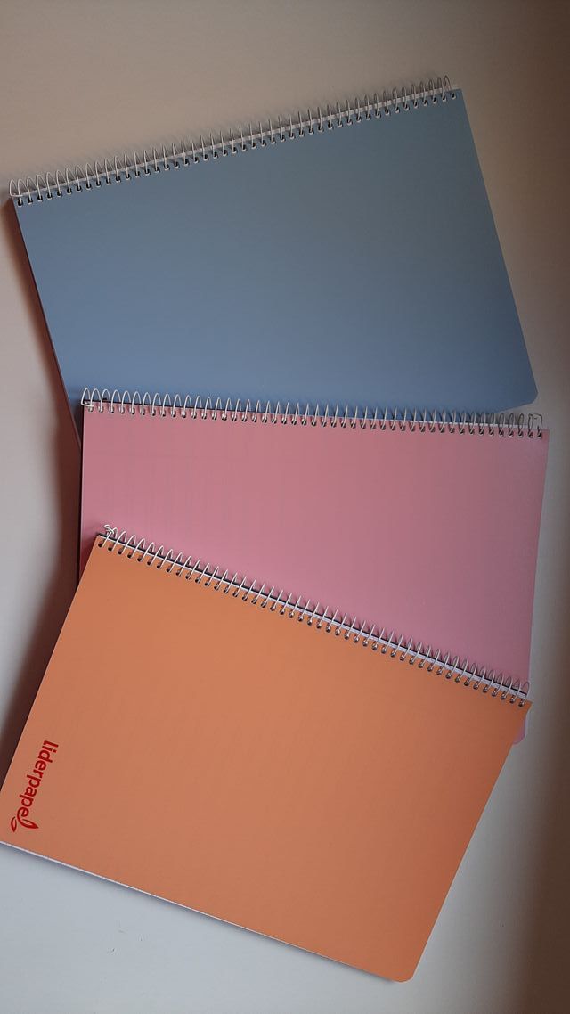 libreta espiral tapa plastico pauta 3.5mm