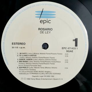 Vinilos E ARAGÓN, ROSARIO, FELICIANO, AZUL Y NEGRO